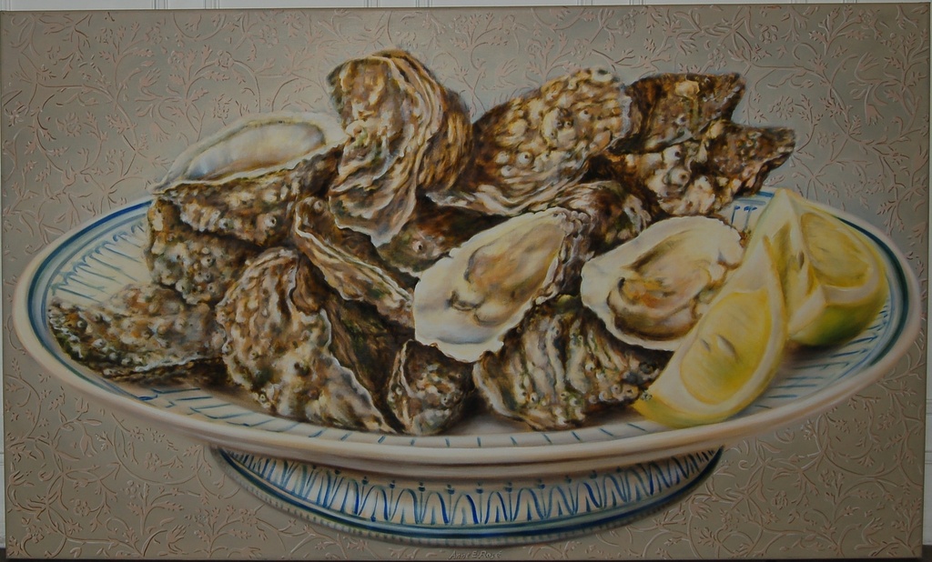 Schaal met oesters