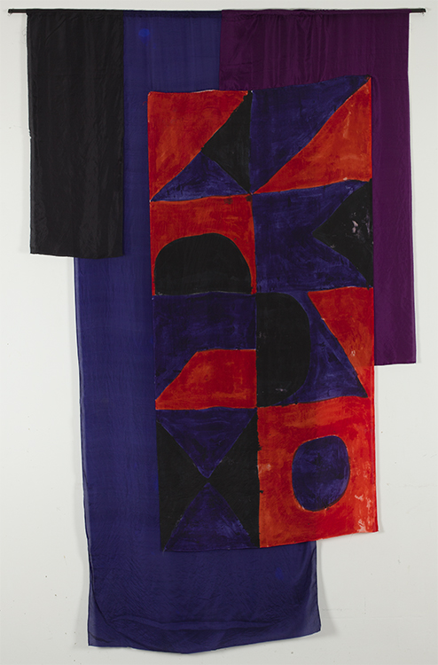 Textile Series - orange, purple, black