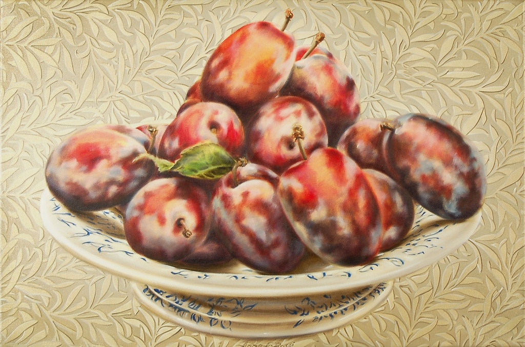 Pruimen - beige fond