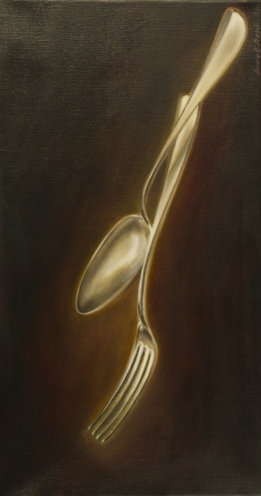 Lepel &amp; vork - bruine fond