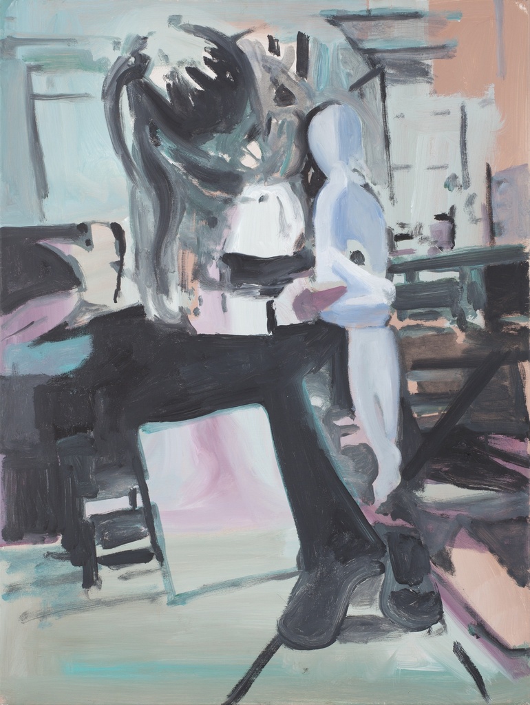 Artist in studio