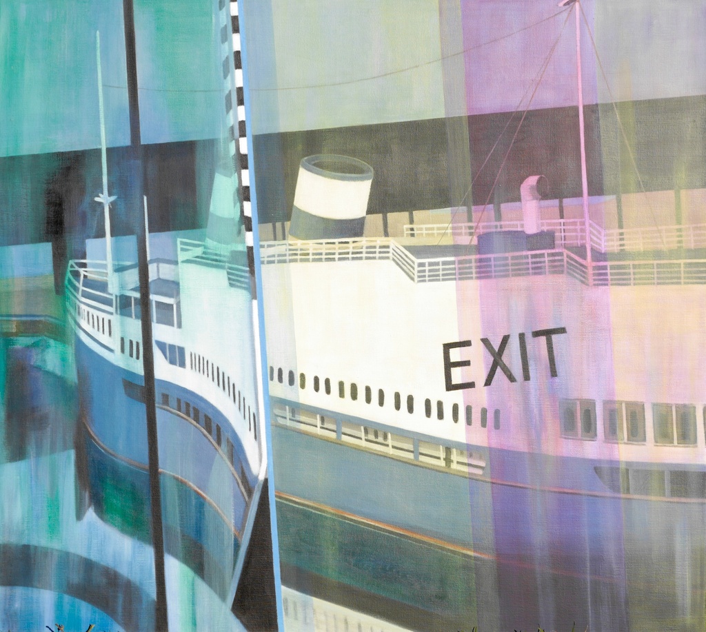 Reflected boat, exit