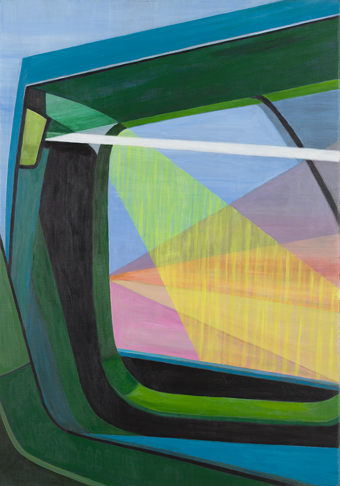 Reflection - landscape in auto doors