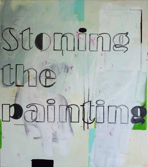 Stoning the painting