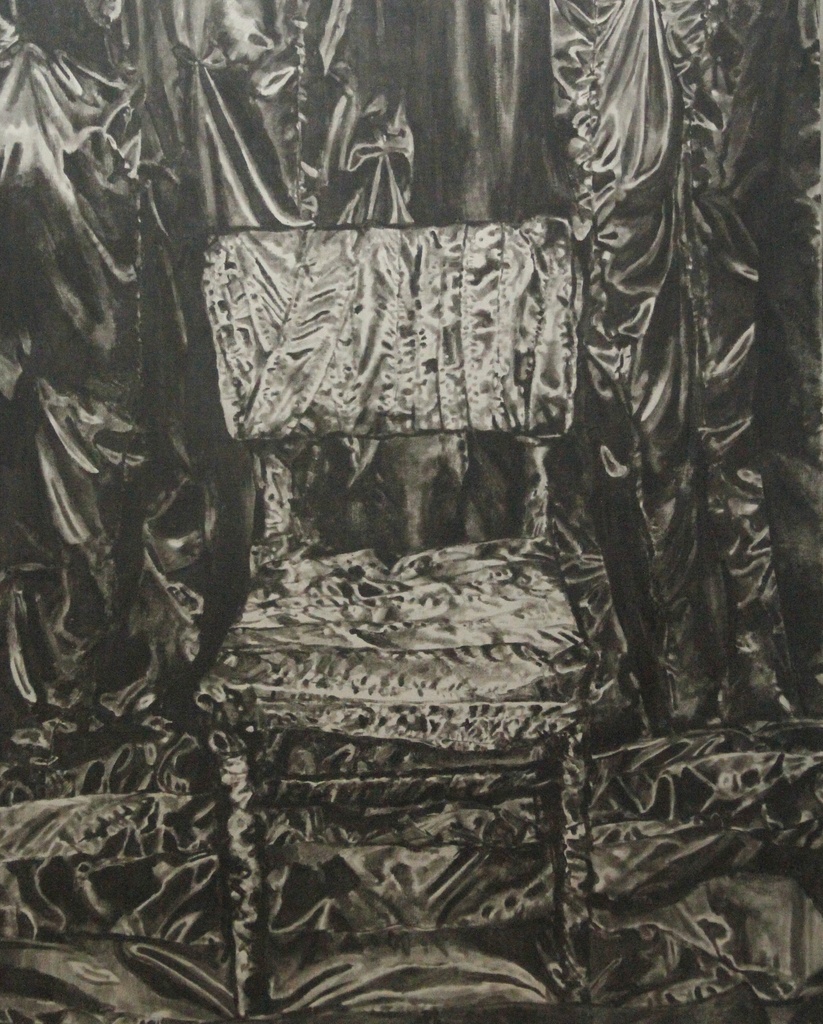 Chair in satin