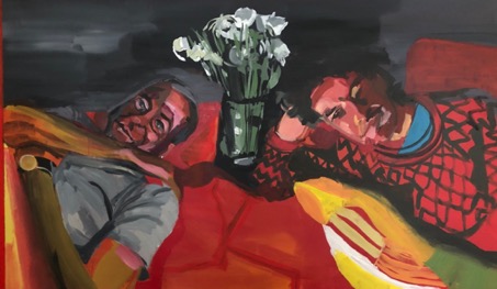 White flowers and television