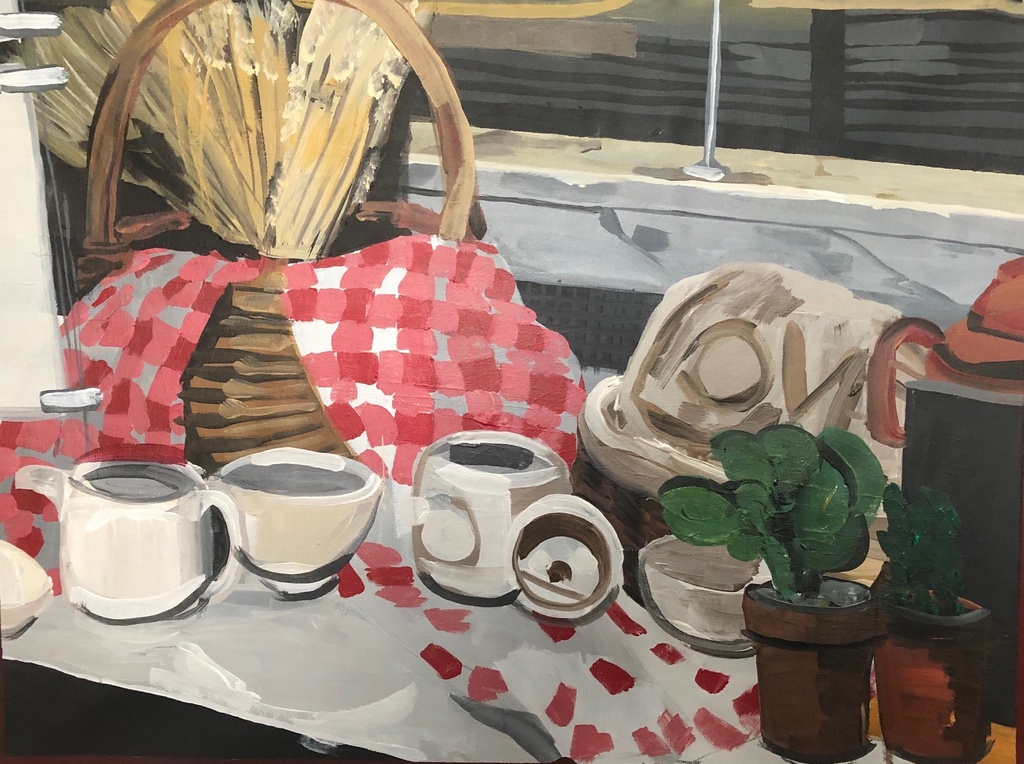 Korenbloemen en Kellygroene cactussen op de Grote Zavel