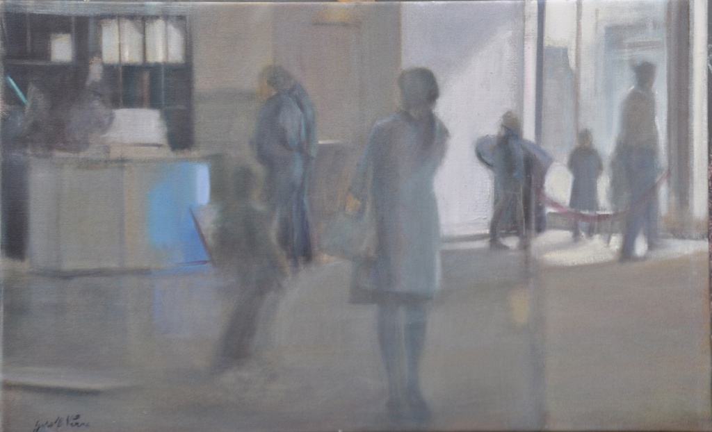 Glazen deur in spiegel