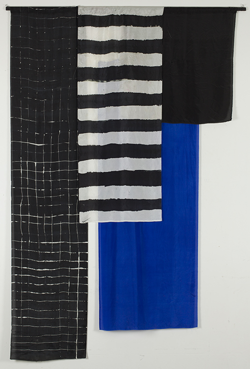 Textile Series - blue, white, black