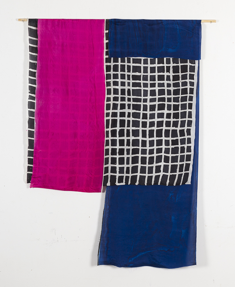 Textile Series - black, blue, pink