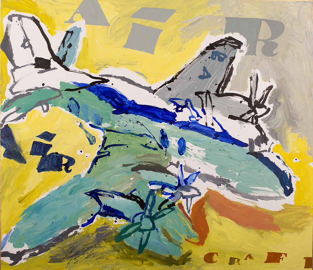 Aircraft in groen-blauw