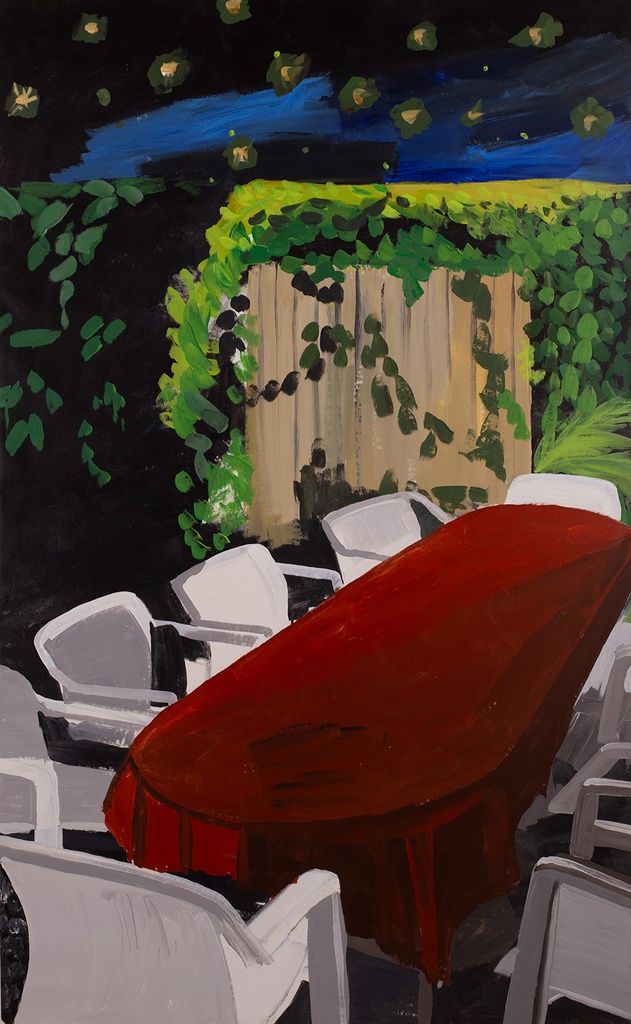 Sterren en plastic stoelen