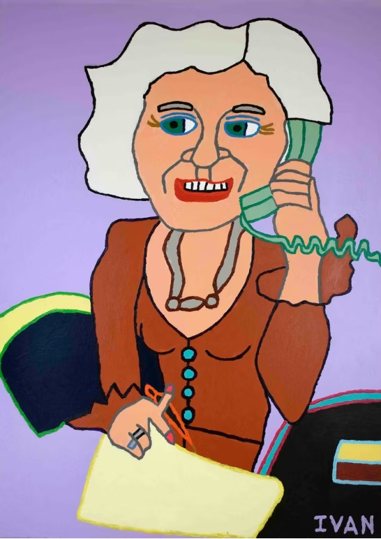 Dame die telefoneert