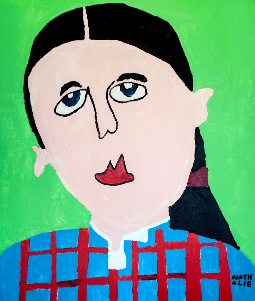 Zelfportret met geruit hemd