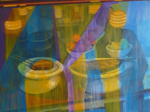 [10990073] Reflection - Stall selling food