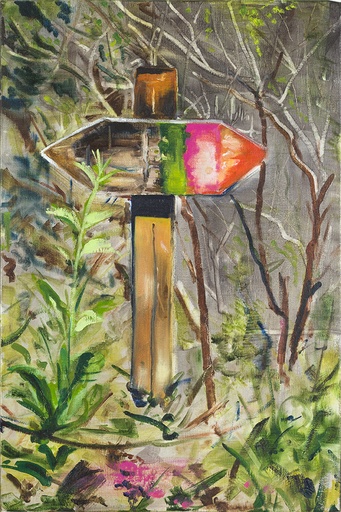 [12620037] Wood, paint, plants