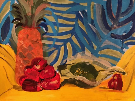 [13800052] Pommerak, chroomgeel en hemelsblauw