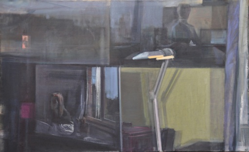 [13890003] Aan het bureau gezeten als aan een klavier