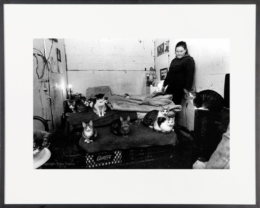 [14160070] New York Tunnel People, 1994. Kathy and her cats.